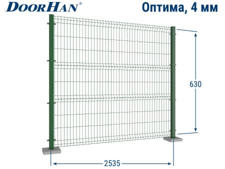 Купить 3D заборную секцию ДорХан 2535×630 мм в Владимире от 1014 руб.